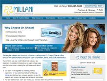 Tablet Screenshot of mililaniorthodontics.com